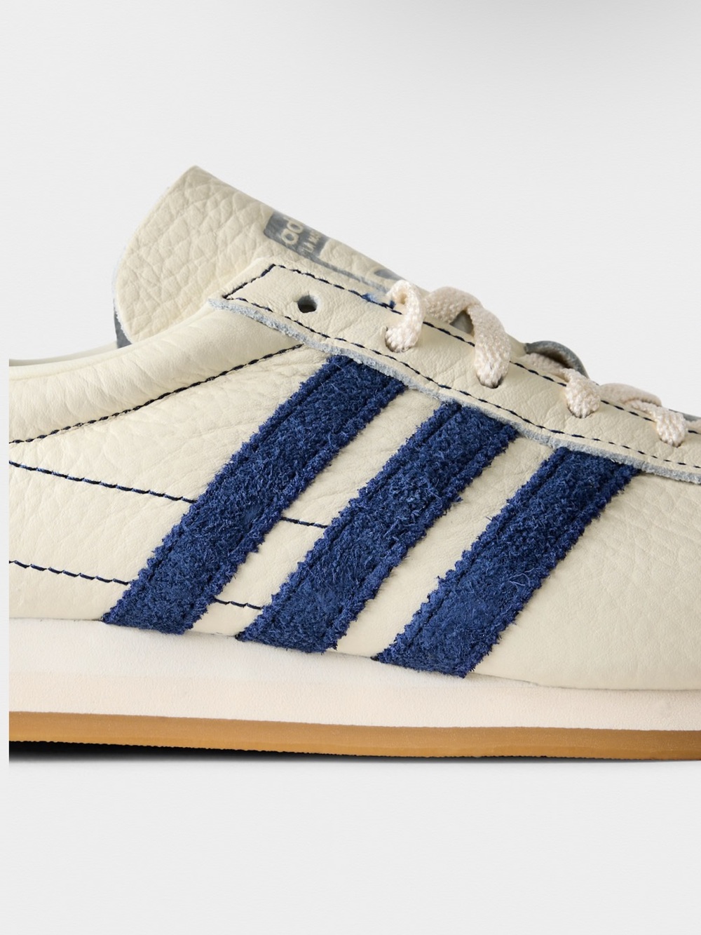 Adidas Women’s Country OG Sneakers in Cream with Blue Stripes